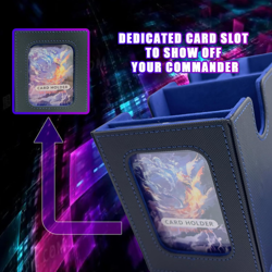 MTG Deck Box for Commander, Card Deck Box with Dice Tray Fits 200+, Trading Card - Image 2
