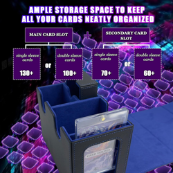 MTG Deck Box for Commander, Card Deck Box with Dice Tray Fits 200+, Trading Card - Image 3