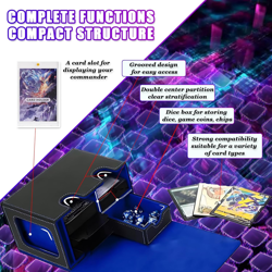 MTG Deck Box for Commander, Card Deck Box with Dice Tray Fits 200+, Trading Card - Image 4