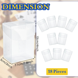 18 Packs Deck Cards Box Trading Card Storage Box Case Carrying Case for Family P - Image 2