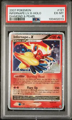 2007 POKEMON DIAMOND & PEARL #121 INFERNAPE LV.X-HOLO PSA 6 - Image 1