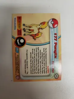 #77 Ponyta HOLO Foil Blue Logo Topps Series Pokemon Animation Edition NM - Image 2