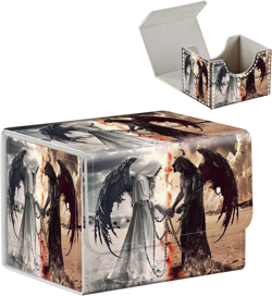 High-Capacity Art Deco Card Deck Box - Ideal Trading Card Game Storage Solution - Image 1