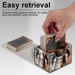 High-Capacity Art Deco Card Deck Box - Ideal Trading Card Game Storage Solution - Image 4