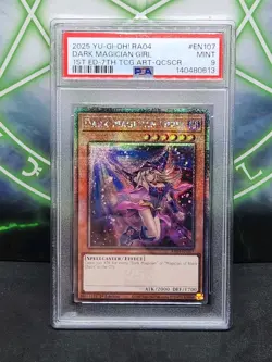 Yugioh Dark Magician Girl RA04-EN107 Quarter Century Secret Rare PSA 9 - Image 1