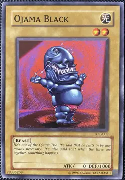 Ojama Black IOC-002 Invasion of Chaos Unlimited Edition - Yugioh Card - Image 1
