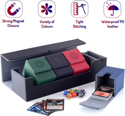 Deck Box Compatible with MTG Cards, Trading Card Case with 2 Dividers per Holder - Image 2