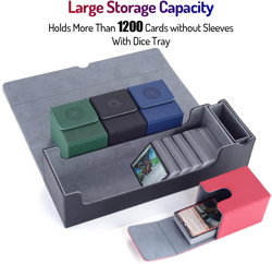 Deck Box Compatible with MTG Cards, Trading Card Case with 2 Dividers per Holder - Image 3