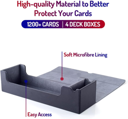 Deck Box Compatible with MTG Cards, Trading Card Case with 2 Dividers per Holder - Image 4