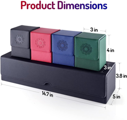 Deck Box Compatible with MTG Cards, Trading Card Case with 2 Dividers per Holder - Image 5