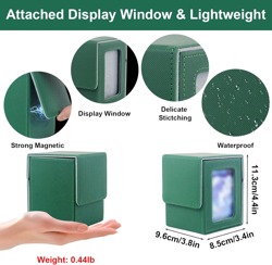 3.8*4.4*3.4" Portable MTG Deck Box for Commander Display, Card Deck Box Fits 100 - Image 2