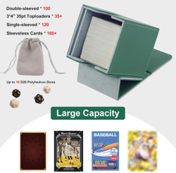 3.8*4.4*3.4" Portable MTG Deck Box for Commander Display, Card Deck Box Fits 100 - Image 3