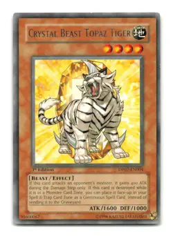 Crystal Beast Topaz Tiger - DP07-EN004 1st Edition Rare - YuGiOh-LP - Image 1