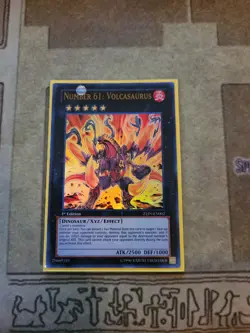 YUGIOH NUMBER 61: VOLCASAURUS ZTIN-EN002 ULTRA 1ST ED NM - Image 1