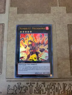 YUGIOH NUMBER 61: VOLCASAURUS ZTIN-EN002 ULTRA 1ST ED VLP - Image 1
