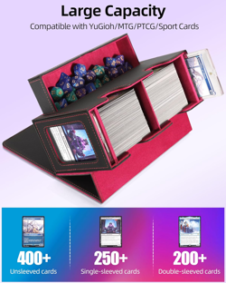 MTG Deck Box, MTG Commander Card Deck Box with Commander Display, Fits 250+ Sing - Image 3