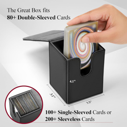 Card Deck Box for MTG Card Storage Box Holds 100 plus Single Sleeved Cards, Micr - Image 3
