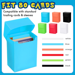 6 Pcs Large TCG Deck Boxes with 12 Dividers, 80 Sheets Deck Blocks, Trading Card - Image 3