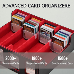 Trading Card Storage Box, 3000+ Capacity Deck Box for MTG, Pokemon, Yu Gi Oh, 24 - Image 5