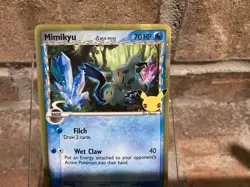 Pokemon TCG Card Celebrations Mimikyu Delta Species SWSH136 Black Star Promo NM - Image 2