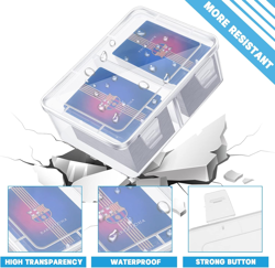 300 Card Storage Box Compatible with Mtg TCG Clear Plastic Trading Card Storage - Image 3