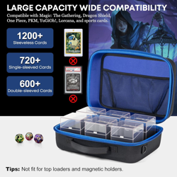 Card Deck Box with Portable Hard Case, 6 Pack Clear Commander Deck Box with 6 Di - Image 2