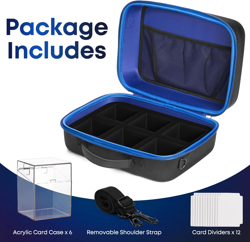 Card Deck Box with Portable Hard Case, 6 Pack Clear Commander Deck Box with 6 Di - Image 3