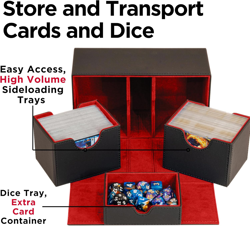 Premium Commander Deck Box - MTG Deck Box for 200+ Double Sleeved Cards - Dual S - Image 3