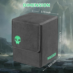150+ Premium Deck Box for MTG, PTCG, Large Capacity with 2 Dividers, Fits 150+ S - Image 2