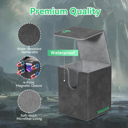 150+ Premium Deck Box for MTG, PTCG, Large Capacity with 2 Dividers, Fits 150+ S - Image 5