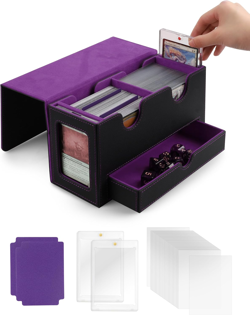 MTG Deck Box with Double Commander Display and Dice Tray, Fits 200+ Double Sleev - Image 1