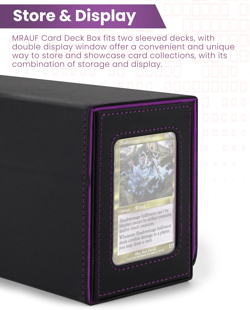 MTG Deck Box with Double Commander Display and Dice Tray, Fits 200+ Double Sleev - Image 4