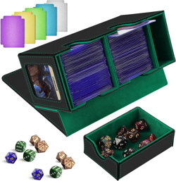 MTG Deck Box with Commander Display,Holds 300+ Single-Sleeved Cards,Double Deck - Image 1