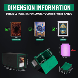 MTG Deck Box with Commander Display,Holds 300+ Single-Sleeved Cards,Double Deck - Image 5