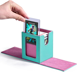 MTG Deck Box with Commander Window Display, Trading Card Storage Box Holds 100 D - Image 1