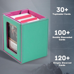MTG Deck Box with Commander Window Display, Trading Card Storage Box Holds 100 D - Image 2