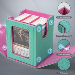 MTG Deck Box with Commander Window Display, Trading Card Storage Box Holds 100 D - Image 4