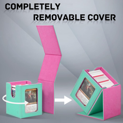 MTG Deck Box with Commander Window Display, Trading Card Storage Box Holds 100 D - Image 5