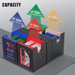 Card Deck Box for MTG with Commander Display, 5 in 1 Trading Card Storage Box Fi - Image 3