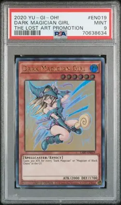 Yugioh Dark Magician Girl PSA 9 LART-EN019 Ultra Rare English Yu Gi Oh - Image 1