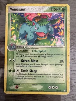 Venusaur 28/100 Crystal Guardians Pokemon Card - Image 1