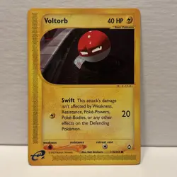 Pokemon TCG Aquapolis Voltorb Card Regular, Common (115/147) LP - Image 1
