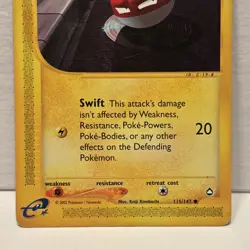 Pokemon TCG Aquapolis Voltorb Card Regular, Common (115/147) LP - Image 3