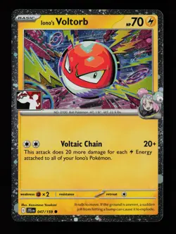 Iono's Voltorb 047/159 (Cosmos Holo),Common Prize Pack Pokemon Card - Image 1