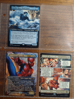 MAGIC THE GATHERING MTG MARVEL SPIDER-MAN lot of 7 BORDERLESS MINT CARDS - Image 3
