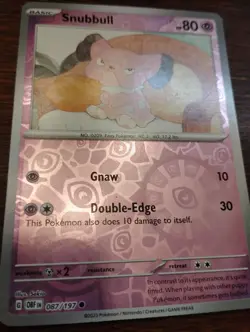 Snubbull 087/197 SV03: Obsidian Flames Reverse Holo pokemon card - Image 2