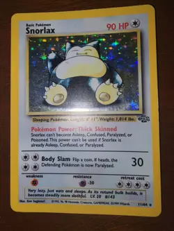 Pokemon TCG Card Snorlax 11/64 Jungle Holo 90 HP Pokemon Card Rare - Image 3