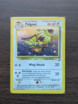 Pokemon TCG Pidgeot Base Set 2 Holo Unlimited Rare Card - Image 1
