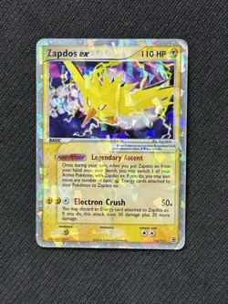 Zapdos ex 116/112 Fire Red & Leaf Green Secret Rare Holo Pokemon Card - Image 1
