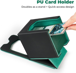 Deck Box for MTG Commander, Magnetic Trading Card Storage Box with Commander Dis - Image 3